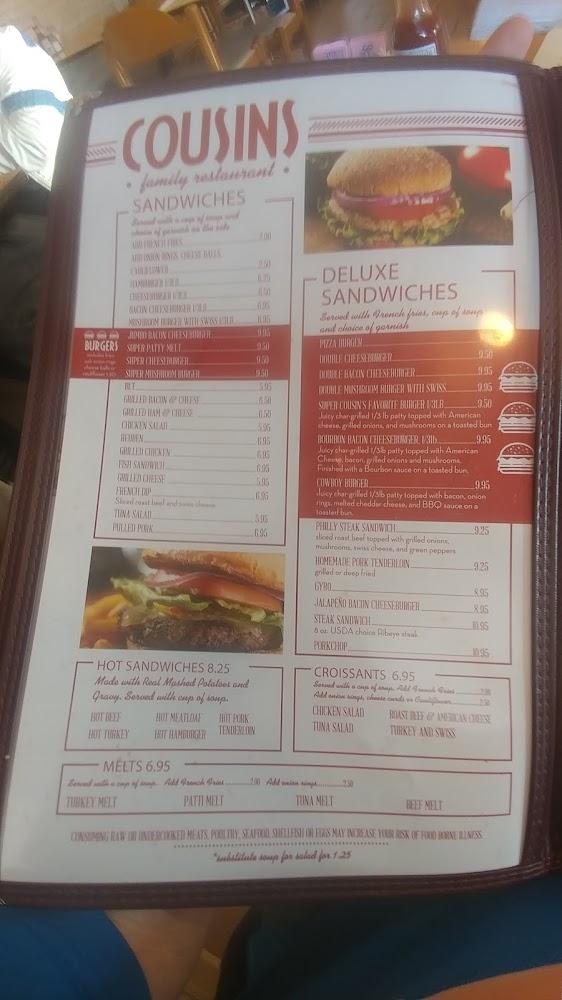 Cousins Family Restaurant Menu image 3